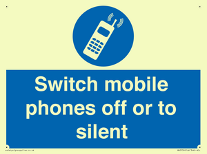 Switch mobile phones off or to silent